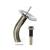 Kraus KGW-1700-PU-10AB-CL Waterfall Single Hole Clear Glass Vessel Bathroom Faucet - Metal Pop-Up Drain Included in Antique Brass