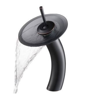 Kraus KGW-1700ORB-BLFR Waterfall Single Hole Vessel Bathroom Faucet in Oil Rubbed Bronze