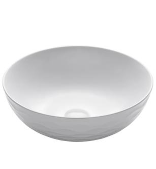 Kraus KCV-200GWH Viva 16-1/2" Circular Vitreous China Vessel Bathrrom Sink - Less Overflow in White
