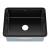 Kraus KE1US21GBL Pintura 21" Undermount Porcelain Enameled Steel Single Bowl Kitchen Sink - Glossy in Glossy Black