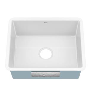 Kraus KE1US21GWH Pintura 21" Undermount Porcelain Enameled Steel Single Bowl Kitchen Sink - Glossy in Glossy White