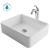 Kraus C-KCV-121-1200CH Elavo And Arlo 18-1/4" Vitreous China Vessel Bathroom Sink With 1.2 Gpm Deck Mounted Bathroom Faucet And Pop-Up Drain Assembly in Chrome