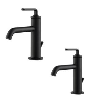 Kraus KBF-1221MB-2PK Pack Of (2) Ramus 1.2 Gpm Single Hole Bathroom Faucet With Pop-Up Drain Assembly in Matte Black