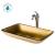 Kraus C-GVR-210-RE-1200ORB Arlo & Glass 21-7/8" Glass Vessel Bathroom Sink With 1.2 Gpm Deck Mounted Bathroom Faucet And Pop-Up Drain Assembly in Oil Rubbed Bronze