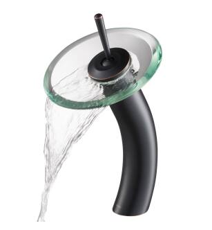 Kraus KGW-1700ORB-CL Waterfall Single Hole Vessel Bathroom Faucet in Oil Rubbed Bronze