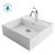 Kraus C-KCV-150-1201SFS Elavo And Arlo 18-1/2" Vitreous China Vessel Bathroom Sink With 1.2 Gpm Deck Mounted Bathroom Faucet And Pop-Up Drain Assembly in Spot-Free Stainless Steel