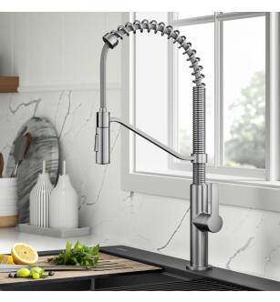 Kraus KPF-2633SFS Oletto 1.8 Gpm Single Hole Pre-Rinse Kitchen Faucet in Spot Free Stainless Steel