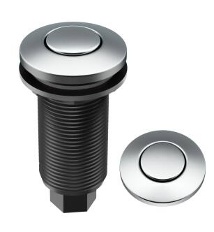 Kraus KWDA-100CH Garbage Disposal Air Switch Kit With Push Button, Ac Adapter, Power Cord And Air Tube Included in Chrome