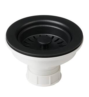 Kraus PST1-BL 3-1/2" Kitchen Sink Strainer in Black