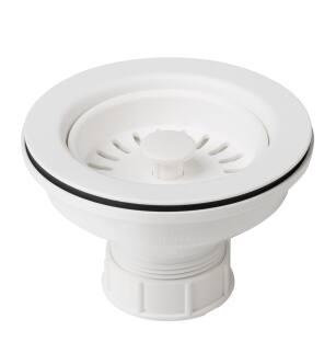 Kraus PST1-WH 3-1/2" Kitchen Sink Strainer in White