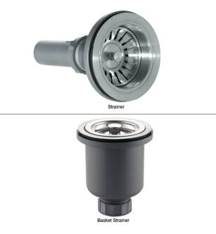 Kraus BST-1-ST-1 Stainless Steel Basket Strainer And Strainer Set in Stainless Steel