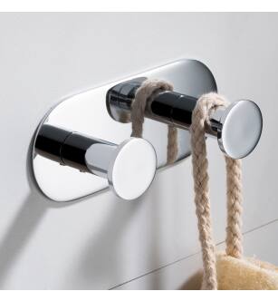 Kraus KEA-18803CH Elie Double Robe Hook Rack in Chrome