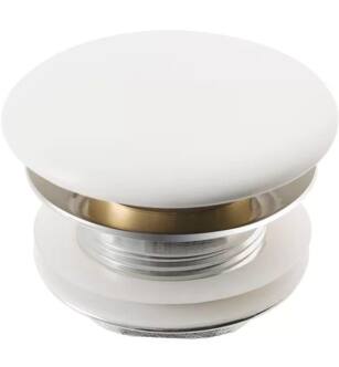 Kraus PU-20GWH Viva 1-1/4" Pop-Up Drain Assembly - Less Overflow in White
