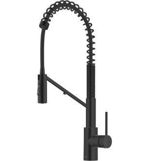 Kraus KFF-2631MB Oletto 2-In-1 Commercial Style Pull-Down Single Handle 1.8 Gpm Kitchen Faucet With Integrated 1.0 Gpm Water Filter Faucet in Matte Black