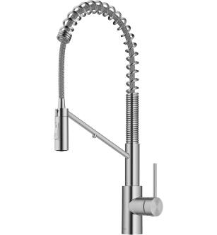 Kraus KFF-2631SFS Oletto 2-In-1 Commercial Style Pull-Down Single Handle 1.8 Gpm Kitchen Faucet With Integrated 1.0 Gpm Water Filter Faucet in Spot Free Stainless Steel