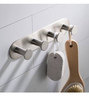 Kraus KEA-18804BN Elie Quadruple Robe Hook Rack in Brushed Nickel