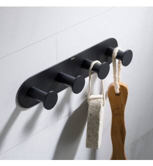 Kraus KEA-18804MB Elie Quadruple Robe Hook Rack in Matte Black