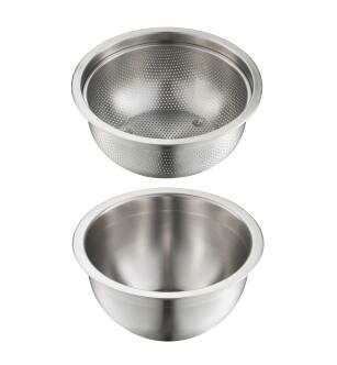 Kraus BAC-100 Kore Stainless Steel Colander And Prep Bowl For Workstation Sink in Stainless Steel