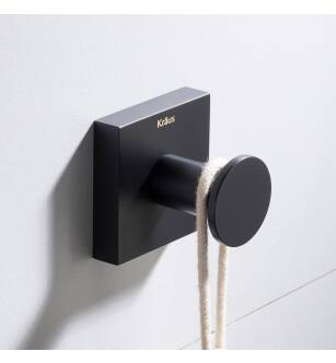 Kraus KEA-17701MB Ventus Single Robe Hook in Matte Black