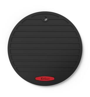 Kraus KST-1BLACK Multi-Functional Silicone Kitchen Trivet in Black