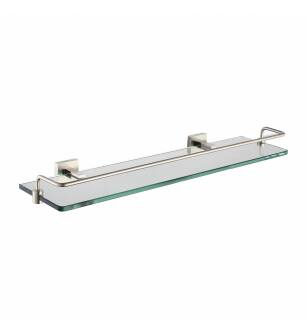 Kraus KEA-14445BN Aura 20-1/10" Glass Shelf With Brass Railing in Brushed Nickel