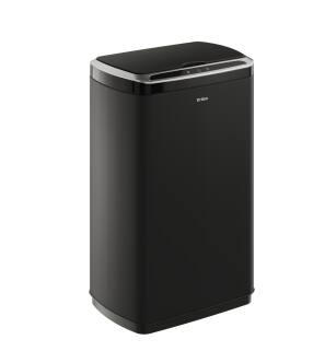 Kraus KTCS-10MB Garbagepro 13 Gallon Hands-Free Motion Sensor Free Standing Trash Can in Matte Black