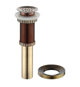 Kraus PU-12-MR-1ORB Grid Style Drain And Mounting Ring in Oil Rubbed Bronze