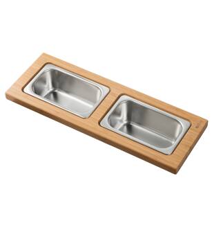 Kraus KSC-1001BB Kore Stainless Steel Prep Bowls With Board For Workstation Sink in Stainless Steel