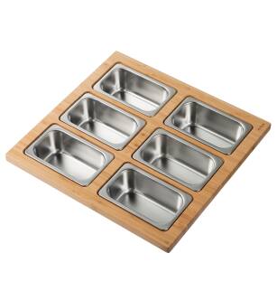 Kraus KSC-1004BB Kore Stainless Steel Prep Bowls With Board For Workstation Sink in Stainless Steel