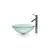 Kraus C-GV-101-12mm-1002CH Bathroom Combo - 16-1/2" Clear Glass Vessel Bathroom Sink With Vessel Faucet, Pop-Up Drain, And Mounting Ring in Chrome