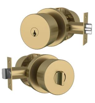 Mega Handles 781111264146 Buena Entry in Satin Brass