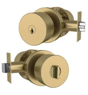 Mega Handles 795847816487 Buena Entry in Satin Brass