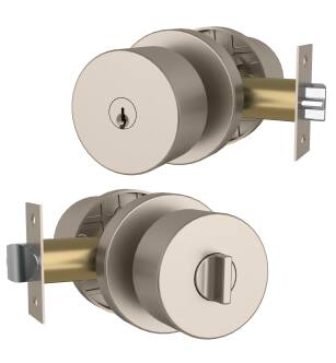 Mega Handles 725414331266 Buena Entry in Satin Nickel