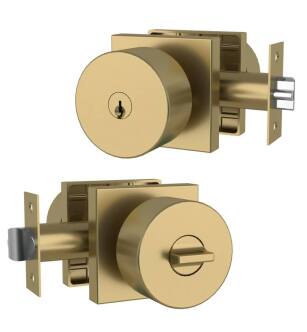 Mega Handles 795847816500 Suana Master 1 Entry in Satin Brass