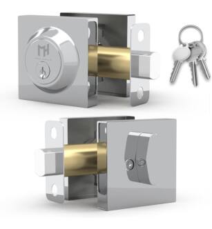 Mega Handles 769293453008 Robell Deadbolt Master 1 in Polished Chrome