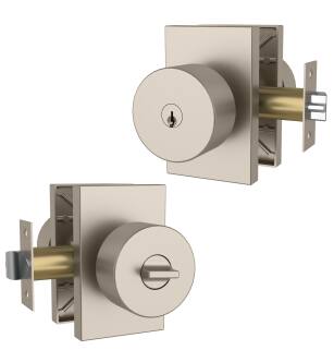 Mega Handles 725414331105 Laura Entry Master 1 in Satin Nickel