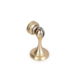 Mega Handles 717052436380 Magnetic Door Stopper in Satin Brass