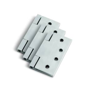 Mega Handles 769293452698 4" Square Barrel Hinge 3pk in Satin Nickel