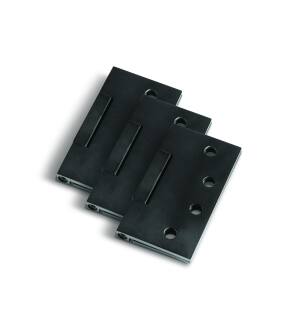 Mega Handles 769293452704 4" Square Barrel Hinge 3pk in Matte Black