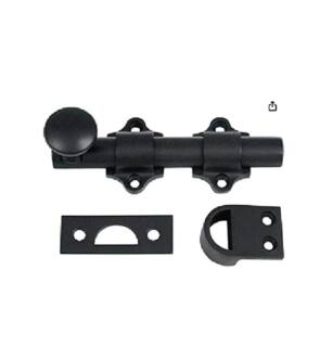 Mega Handles 717052435680 Dutch Door Bolt in Matte Black