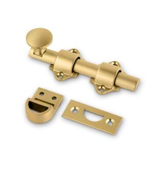 Mega Handles 647379999711 Dutch Door Bolt in Satin Brass