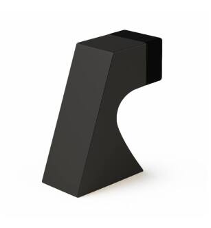 Mega Handles 717052436533 Curved Door Stopper in Matte Black