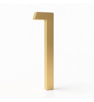 Mega Handles 793087679275 House Number 1 in Satin Brass