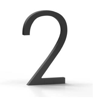 Mega Handles 793087679299 House Number 2 in Matte Black