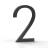 Mega Handles 793087679299 House Number 2 in Matte Black