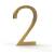 Mega Handles 793087679305 House Number 2 in Satin Brass