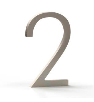 Mega Handles 793087679312 House Number 2 in Satin Nickel