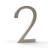 Mega Handles 793087679312 House Number 2 in Satin Nickel