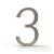 Mega Handles 793087679343 House Number 3 in Satin Nickel