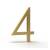 Mega Handles 793087679367 House Number 4 in Satin Brass